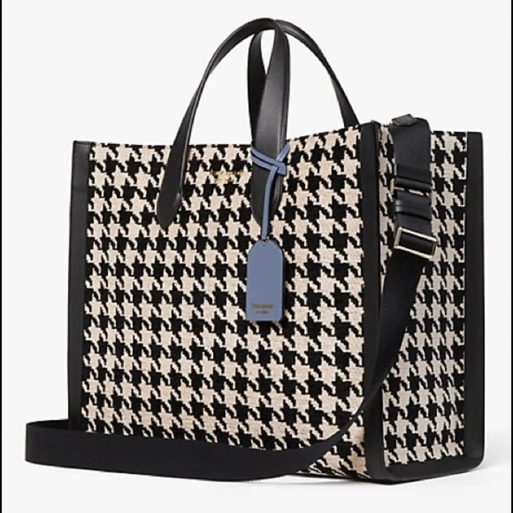 KATE SPADE • Manhattan Houndstooth Tote